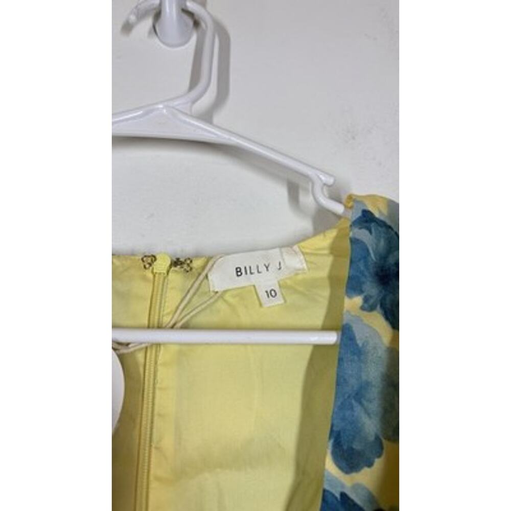 NWT BILLY J Erin Mini Dress in Yellow Blue Floral Size AUS 10 Or US 6 - Picture 8 of 9